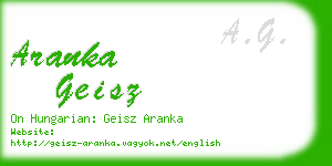 aranka geisz business card